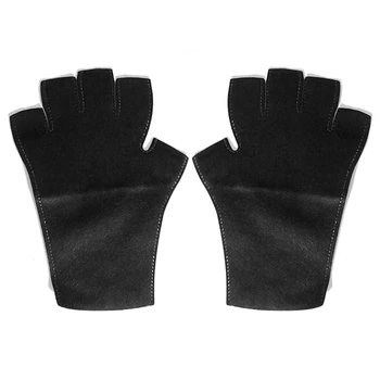 E1YE 1 זוג UV מגן כפפות ג ' ל מניקור הכפפה אנטי UV כפפות בלי אצבעות להגן על הידיים מפני אור UV מניקור מייבש