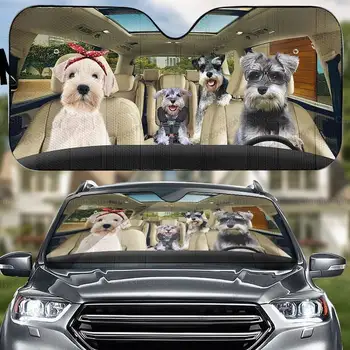 שנאוצר המכונית שמשיה,כלב מכונית שמש, צל,כלב שנאוצר קישוט רכב,כלבים מתנות,מתנה בשבילו
