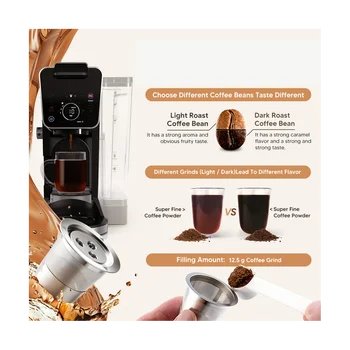 עבור הנינג ' ה CFP201 CFP301 מכונת קפה שלושה-חור K כוס זרימת נירוסטה קפה הקפסולה מסנן,2Pcs