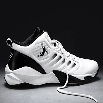 נעל כדורסל גברים מקורה בשטח אימונים נעלי ספורט לנוער סל טורניר נעלי אימון כדורסל נעלי ספורט לבנים