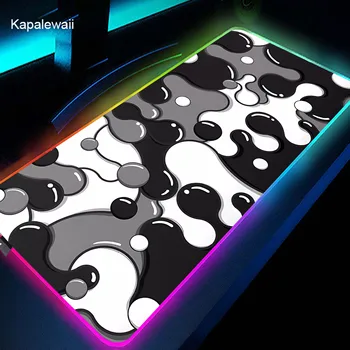 שכבות נוזל Mousepad Perisian שטיח המחשב לעכבר RGB גיימר העכבר מחצלת LED זוהר משחק שטיחים אביזרי המשחקים מחצלות