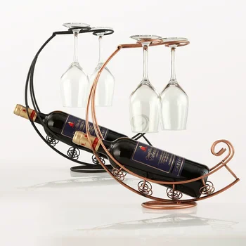 יצירתי מתכת היינות תלוי כוס יין בעל הבר לעמוד סוגר דוכן תצוגה סוגר עיצוב יין אביזרים הביתה בר