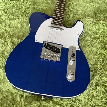 משלוח חינם אספקה מיידית של הוראות כחול גיטרה חשמלית רוזווד גיטרות במלאי guitarra לבן השומר הרישוי.