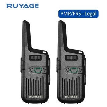 Ruyage Q20 מיני ווקי טוקי נטענת ווקי-טוקי 1 או 2 יח ' דיבור / שידור PMR446 ארוך טווח נייד רדיו דו-כיווני לצוד.