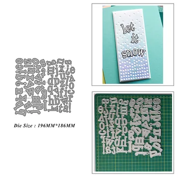 אותיות גדולות ואותיות קטנות האלפבית חיתוך מתכת ימות DIY חוברת גזירי עיתונים והדבקות נייר אלבום כרטיס קישוט אמנות הבלטה 2021 חדש מת