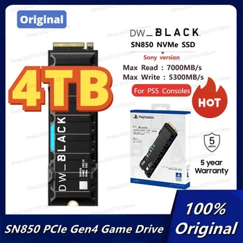 חם המקורי SN 850 8 טרה-בתים 4ב 2TB 1TB SN850 2TB 1TB Gen4 NVMe SSD M. 2 2280 את כונן הזיכרון המוצק, משחק כונן Sony הגרסה PS5 PC