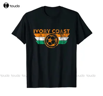 אופנה חדשה גברים קריקטורה היפ הופ החולצה השנהב Soccers ג ' רזי חולצת וינטג כדורגלן Soccers קוט ד'Ivoir עיצוב חולצות