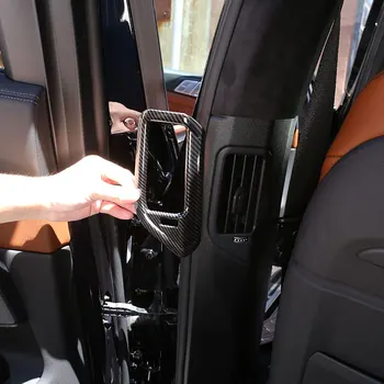 עבור ב. מ. וו X5 G05 X7 G07 2019-2022 ABS סיבי פחמן מכונית ב ' עמוד המזגן לשקע מסגרת הכיסוי לקצץ מדבקות אביזרי רכב
