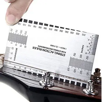 פלדת אל-חלד גיטרה מדריך התקנה מדידה Luthier גובה מדידת קליפר מחרוזת מד שליט