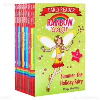 10 ספרים/סט מוקדם הקורא קשת קסם אנגלית ציון קריאות רמה 2 ילדים מעניין סיפורים בנות ילדים מגיל 5+