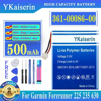 YKaiserin 500mAh Li-ion סוללה 361-00086-00 עבור Garmin מבשר 225 235 620 630 735XT GPS שעון ספורט
