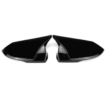 מ ' בסגנון מכונית שחור מבריק, מראה אחורית כיסוי לקצץ מסגרת המראה בצד כובעים עבור יונדאי Elantra 2021