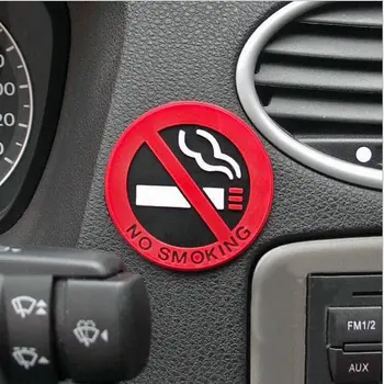 1pcs אזהרה אסור לעשן הלוגו של מדבקות רכב עבור אאודי A3 8V 2013-2019 סגסוגת אלומיניום צבע