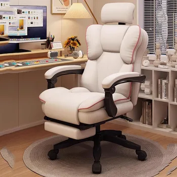 לבן מעצב הכיסא המסתובב Gameing ארגונומי מעור, כיסאות במשרד, חדר שינה ספות Silla Escritorio הביתה רהיטים