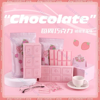 שבועי מתכננת המחברת ללימודים שוקולד סגנון חמוד פתקים דביקים חוסך כסף ארגונית Kawaii אספקה המתנה הנפלאה