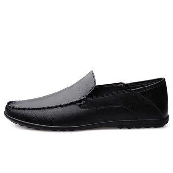 2023 אמיתי עור לגברים נעליים מזדמנים יוקרה מותג Mens נעלי מוקסינים לנשימה להחליק על שחור נהיגה נעלי גודל פלוס 39-46