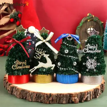1Pc 1:12 בית בובות מיניאטורי חג המולד עץ חג המולד מיני הביתה קישוט מיקרו תפאורה נוף צעצוע בית בובות אביזרים