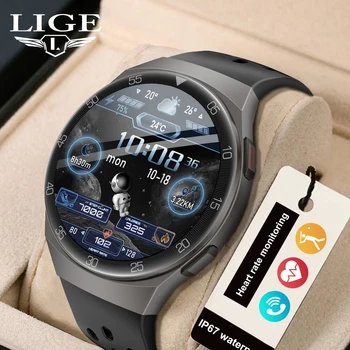 LIGE אופנה שעון חכם גברים IP67 עמיד למים ספורט כושר גשש Bluetooth שיחה הבריאות לפקח על גברים Smartwatch עבור IOS אנדרואיד