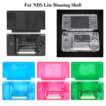 חדש צבע שקוף על Nintend DS Lite דיור מעטפת תיק מלא הערכה עבור נינטנדו DS Lite NDS Lite NDSL Case כיסוי אביזרים