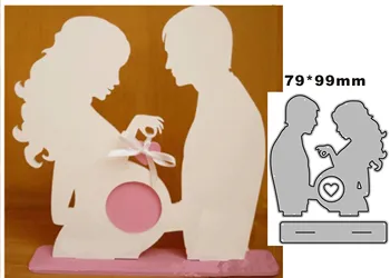 חדש קריקטורה כמה נשים בהריון חיתוך מתכת למות אלבום בולים / אלבום תמונות מעוצב מובלט Diy כרטיס נייר