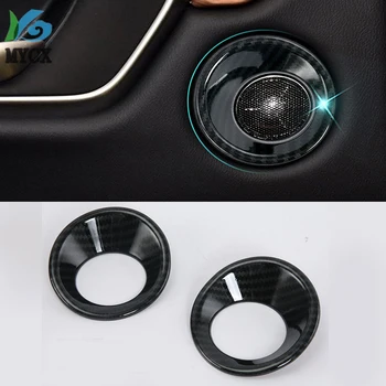 2Pcs/set המכונית דלת פנים רמקול סטריאו מסגרת לוח לקצץ סגנון הטבעת עבור הונדה CRV CR-V 2017 ABS מדבקה