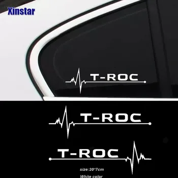 2pcs חלונות רכב מדבקות מדבקה עבור פולקסווגן פולקסווגן TROC T-ROC