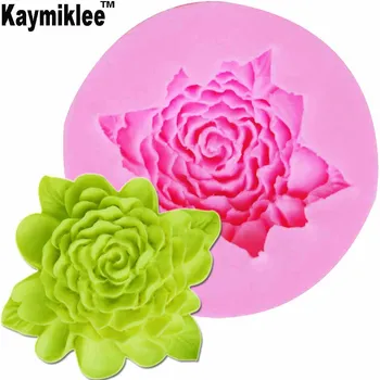 Kaymiklee M837 רוז פרח נר תבניות סבון, עובש במטבח אופה שרף סיליקון בצורת קישוט הבית 3D DIY אומנות חימר שעווה מק-