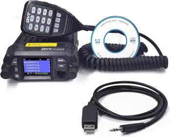 QYT KT-8900D GMRS נייד רדיו Dual Band מקלט Quad המתנה מיני צבע מסך רדיו במכונית הנייד משדר VHF/UHF 20 וואט GM