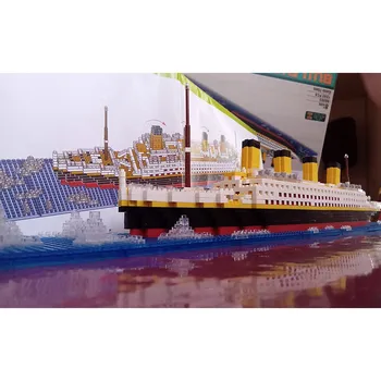 טיטאניק, הספינה מודל בניין להגדיר 3D פאזל ערכות DIY צעצועים חינוכיים לבנים צעצוע 1860Pcs מיקרו מיני רחובות המתנה האידיאלית