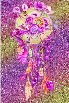 JMINE Div 5D ההודי לוכד החלומות פרח מלא יהלומים ציור לחצות סטיץ ערכות אמנות נופי 3D צבע על ידי יהלומים