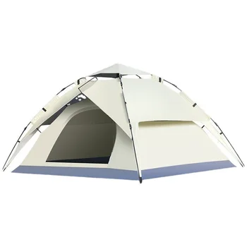 חיצוני אוטומטי מתקפל שכבה כפולה אוהל קמפינג חוף פתוח במהירות 3-4 אנשים נסיעות פיקניק אוהל מבנה-חינם