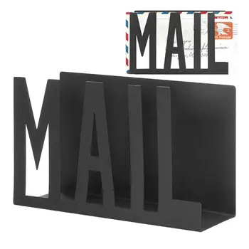 השולחן דואר סטנד שולחני מתכת הקשר ארגונית מדף על מיילים הספר ארגון אופנתי שחור דואר בעל פנקסים