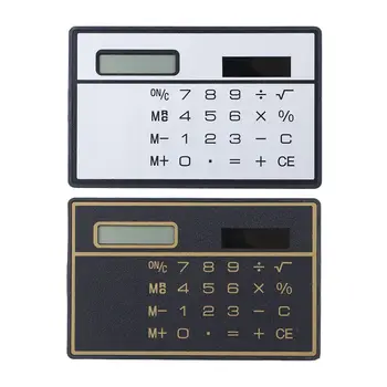 מיני נייד מחשבון דק שמש המטען כיס כרטיס חישוב כלי Solars מחשבונים למשרד מתמטיקה בבית הספר אספקה