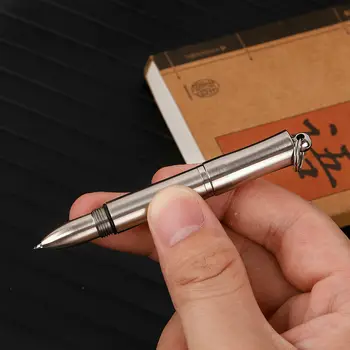 מיני טיטניום עט המשרד לעסקים החתימה EDC כיס כדור-נקודת עט מחזיק מפתחות