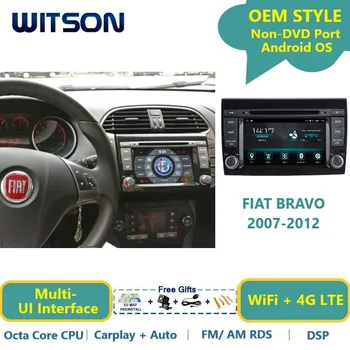 WITSON אנדרואיד 13 רדיו במכונית על פיאט בראבו 2007-2012 אוטומטי נגן מולטימדיה סטריאו AutoAudio ניווט GPS