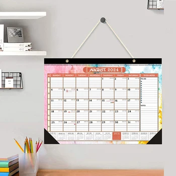 לוח השנה 2023.7-2024.12 לוח קיר עם גדול החודשי דפים השולחן הזמנים הביתה המשרד המתכנן הערה להבין את הזמנים