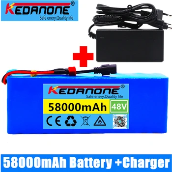 48 v ליתיום יון Batterie 58Ah 1000w 13S3P 18650 li-ion Battery Pack עבור בגודל 54.6 v E-bike אופניים חשמליות קורקינט עם עב 