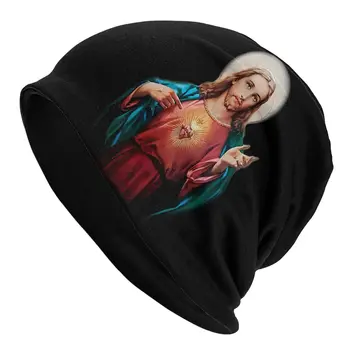 ישוע המשיח המושיע של נשים כובעים מודפסים כימותרפיה ערימת חיצונית טורבן לנשימה