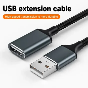 USB כבל מאריך USB 2.0 כבל זכר לנקבה כבל מאריך USB קלוע סיומת המחשב 2.0 כונן פלאש USB מקלדת ועכבר