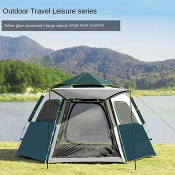 Roadhunter אוהל חיצוני נייד מתקפל אוטומטית משושה אוהל עיבוי הגנה מפני השמש ציוד מחנאות קמפינג בטבע
