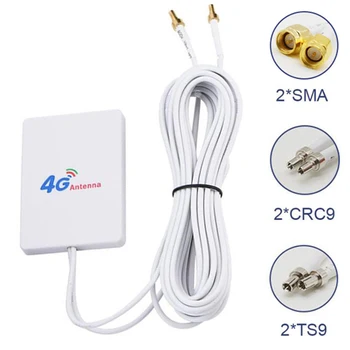 28dBi 3G 4G LTE אנטנה עם סאם TS9 CRC9 מחבר 3G4G LTE נתב חיצוני Anetnna עם 3M RG174 כבל אות Wifi Booster