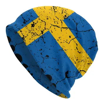 הדגל הלאומי Skullies כובעים כובעי שוודית דק כובע ספורט ספורט בונט כובעים לגברים נשים