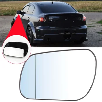 המכונית ימין/שמאל צד מראת זכוכית, פלסטיק ABS זכוכית+דלת כנף חשמלי מראה על מאזדה 3 2004-08 על Mazda6 2003-06