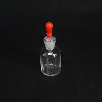 60ML זכוכית שקופה יורד בקבוק פיפטה עם הקרקע פקק טפי ו