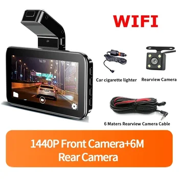 WIFI DVR מקליט Dashcam 1440P דש המכונית Dash Cam מצלמת כפול עדשה נבנה ב-G-חיישן הקלטת לולאה חניה ניטור חדשה.