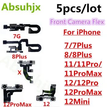 Absuhjx 5pcs מצלמה קדמית להגמיש כבלים עבור iPhone 7 8 פלוס X XR XS 11 12 Pro מקס 12Mini מול קטן קאם Promixity להגמיש כבלים
