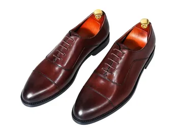 אנגליה סגנון גברים מחודדים תחרה לנשימה גברים נעלי קיץ עסקים נעליים בעבודת יד משרד אוקספורד משלוח חינם