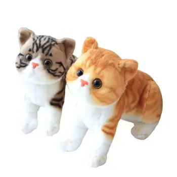 Kawaii ממולאים מציאותי חתולים בפלאש צעצוע סימולציה האמריקאי פוינטר חתול חמוד בובה צעצועים לחיות מחמד עיצוב הבית מתנה עבור בנות יום ההולדת.