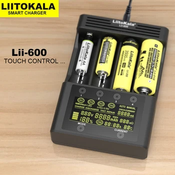 Liitokala אני-600 סוללה מטען 26650 3.7 V 18650 18350 18500 14500 1.2 V AA/AAA NiMH סוללת ליתיום מבחן קיבולת