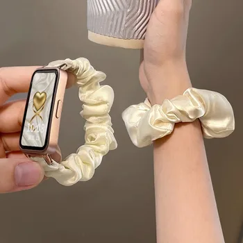 רצועה אלסטית עבור Huawei הלהקה 8 קרח משי רצועת שעון עבור HUAWEI הלהקה 8 7 6 אופנה קוראה צמיד Smartwatch אישה צמיד